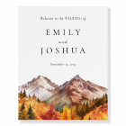 Fall Autumn Elegant Wedding Welcome Sign