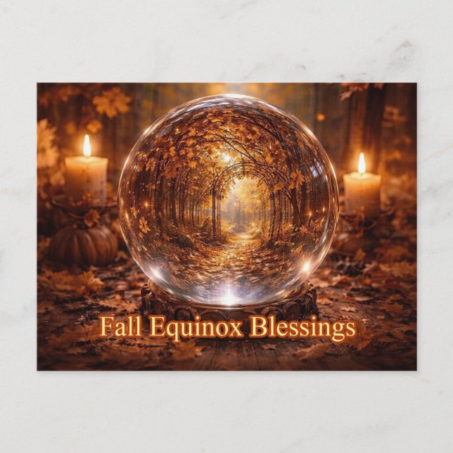 Fall Autumn Equinox with Colourful Foliage  Postcard (Front)