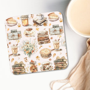 Fall Autumn Favourite Essential Aesthetic Pattern Coaster