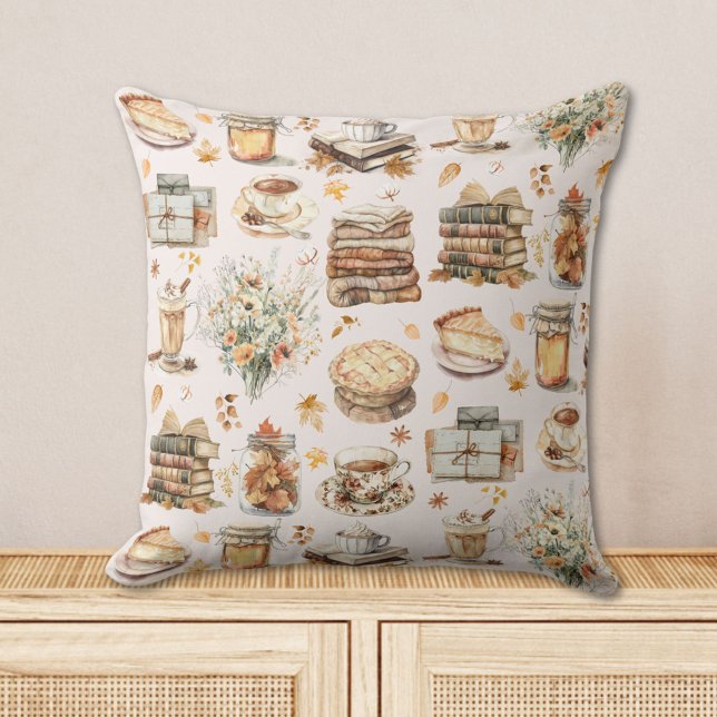 Fall Autumn Favourite Essential Aesthetic Pattern Cushion (In situ)