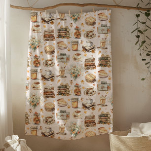 Fall Autumn Favourite Essential Aesthetic Pattern Fleece Blanket