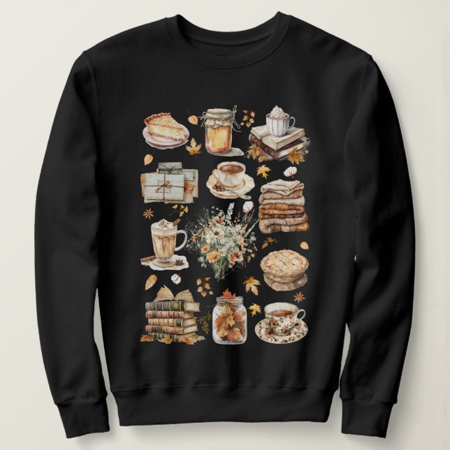Fall Autumn Favourite Essential Aesthetic Pattern Sweatshirt (Design Front)