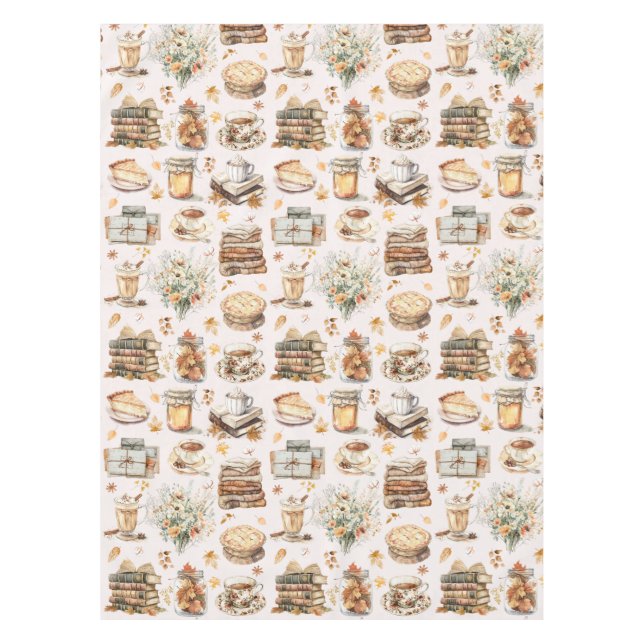 Fall Autumn Favourite Essential Aesthetic Pattern Tablecloth (Front)