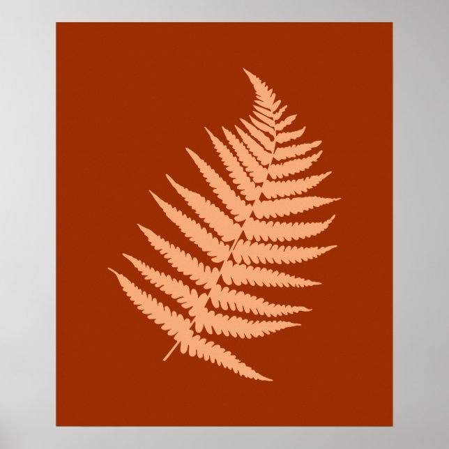 Fall Autumn Fern Leaves Poster (Front)