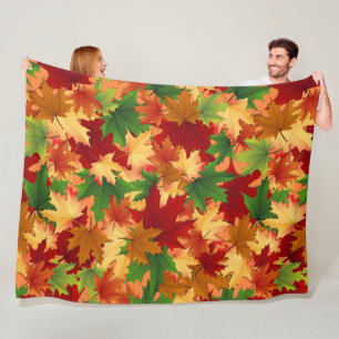 Fall Autumn Fleece Blanket
