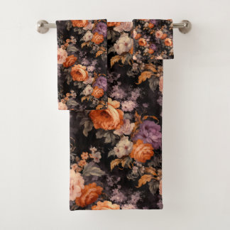 Fall Autumn Floral Bath Towel Set