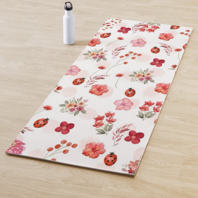 Fall/Autumn Floral pattern Yoga Mat (In Situ)