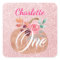 Fall Autumn Floral Pumpkin 1st Birthday Rose Gold