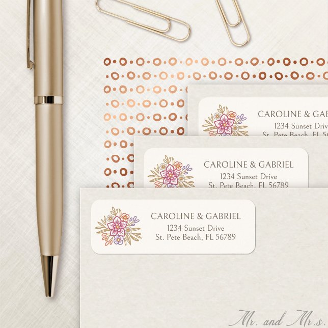 Fall Autumn Floral Wildflower Wedding Address (Creator Uploaded)