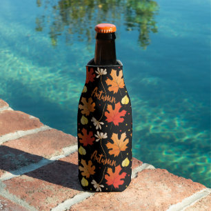 Fall Autumn Foliage Fall Leaves Bottle Cooler