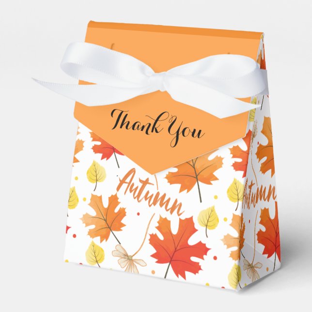 Fall Autumn Foliage Fall Leaves Favour Box (Front Side)