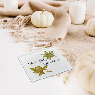 Fall Autumn Foliage Friendsgiving Thanksgiving Glass Coaster