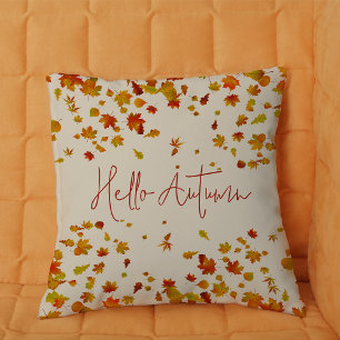 Fall Autumn Foliage leaves Throw pillows