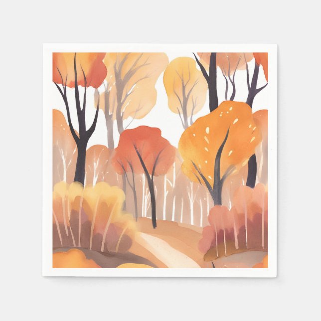 Fall Autumn Foliage Napkin (Front)