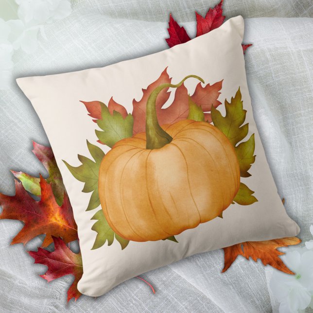 Fall Autumn Foliage Pumpkin Cushion (Creator Uploaded)
