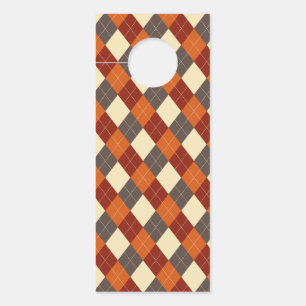 Fall/Autumn Gingham pattern  Door Hanger
