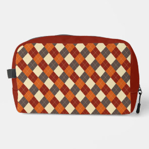 Fall/Autumn Gingham pattern  Dopp Kit