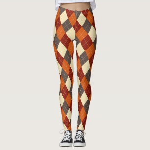 Fall/Autumn Gingham pattern Leggings