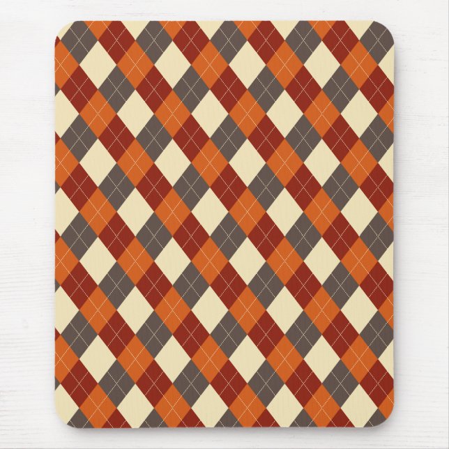 Fall/Autumn Gingham pattern  Mouse Pad (Front)