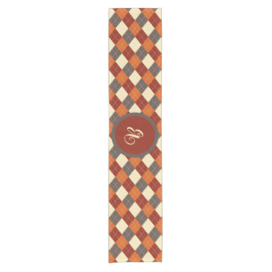 Fall/Autumn Gingham pattern Short Table Runner
