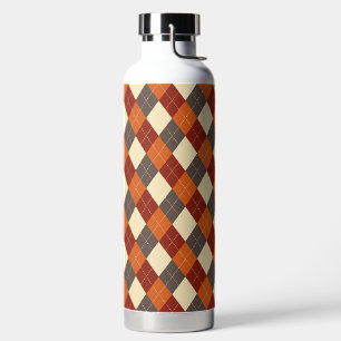 Fall/Autumn Gingham pattern  Water Bottle