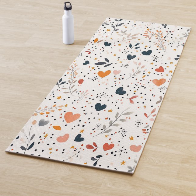 Fall/Autumn Gingham pattern Yoga Mat: Floral Yoga  Mat (In Situ)