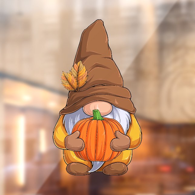 Fall Autumn Gnome Window Cling (Sheet 2)