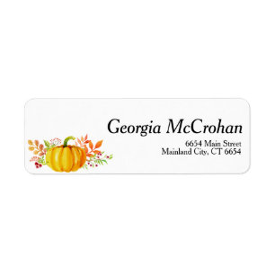Fall Autumn Gold Pumpkin Watercolor
