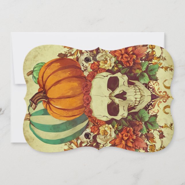 Fall/Autumn/Halloween/pumpkin/skeleton  (Front)