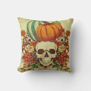 Fall/Autumn/Halloween/pumpkin/skeleton Cushion