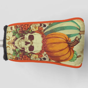 Fall/Autumn/Halloween/pumpkin/skeleton Golf Head Cover