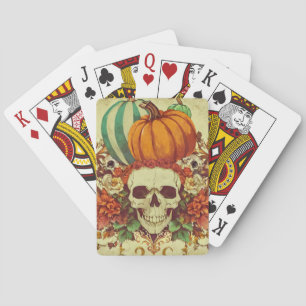 Fall/Autumn/Halloween/pumpkin/skeleton Playing Cards