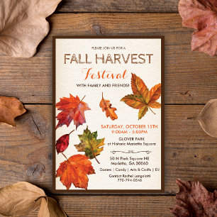 Fall Autumn Harvest Festival Invitation