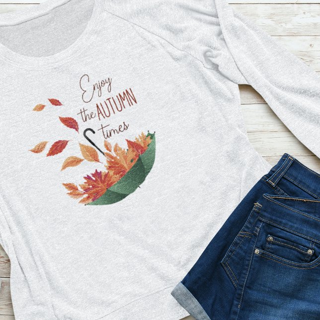 Fall/ Autumn in Umbrella T-Shirt (Fall/ Autumn in Umbrella T-Shirt)