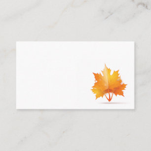 Fall Autumn Leaf Thanksgiving Theme Place Card