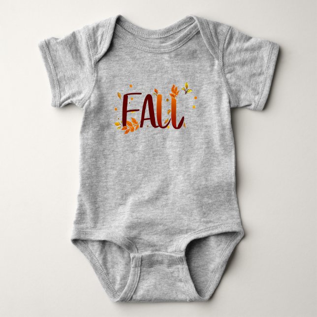 Fall/Autumn/Leaves  Baby Bodysuit (Front)