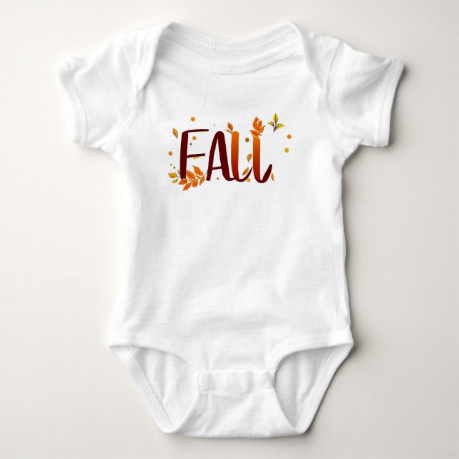 Fall/Autumn/Leaves  Baby Bodysuit (Front)