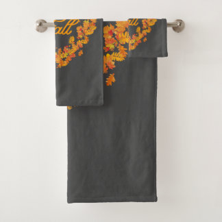 Fall Autumn Leaves    Bath Towel Set