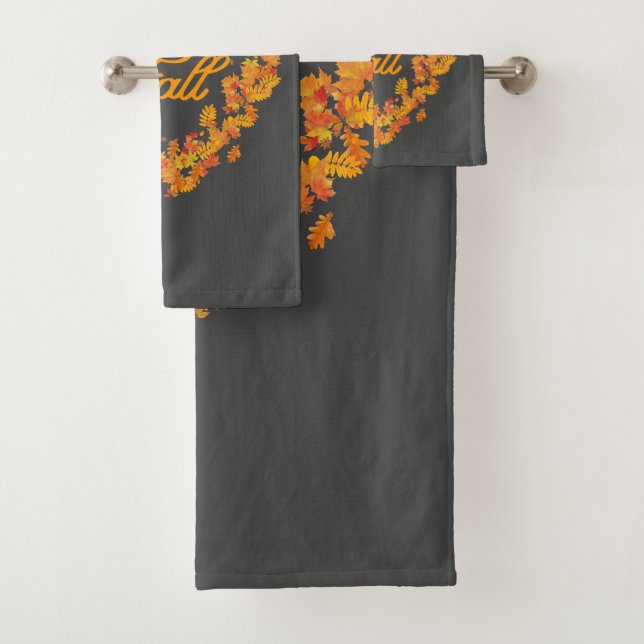 Fall Autumn Leaves    Bath Towel Set (Insitu)