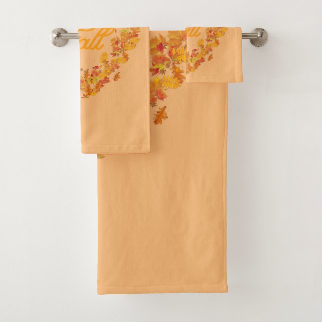 Fall Autumn Leaves    Bath Towel Set (Insitu)