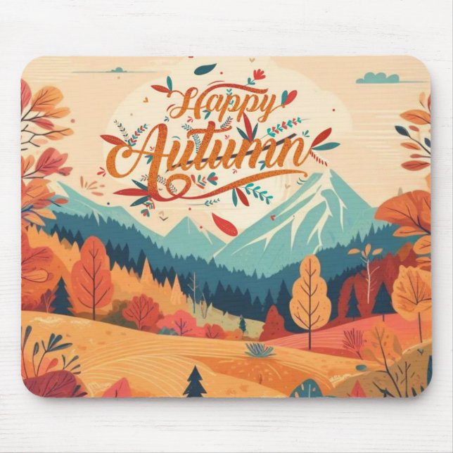 Fall/Autumn/leaves/colourful Mouse Pad (Front)