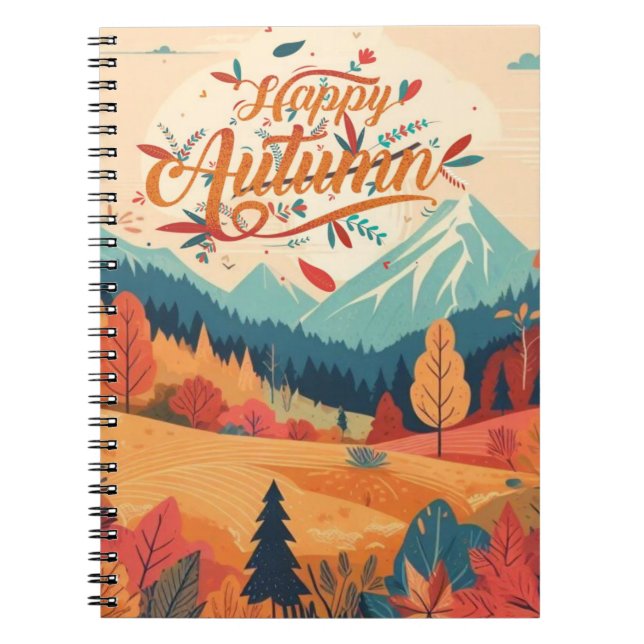 Fall/Autumn/leaves/colourful Notebook (Front)