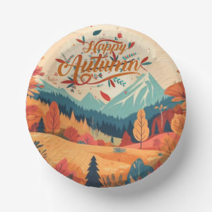 Fall/Autumn/leaves/colourful Paper Plate