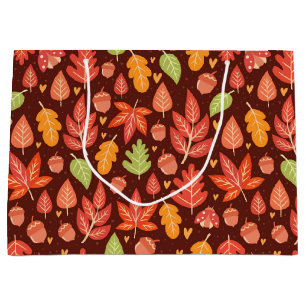 Fall Autumn Leaves Large Gift Bag