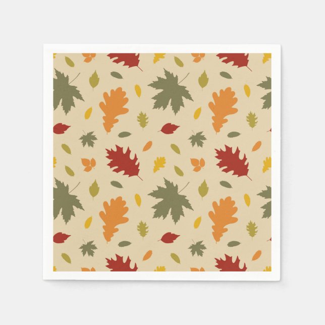 Fall Autumn Leaves Napkin (Front)