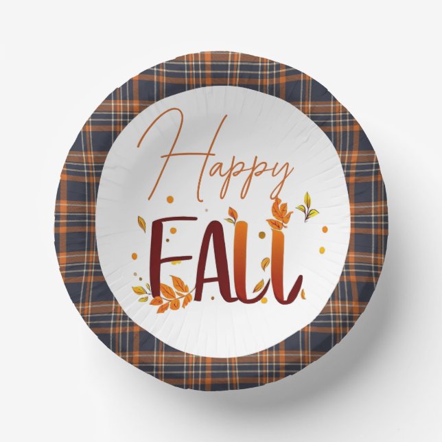 Fall/Autumn/Leaves  Paper Plate (Front)