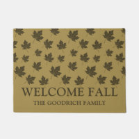 Fall Autumn Leaves Pattern. Brown Personalised