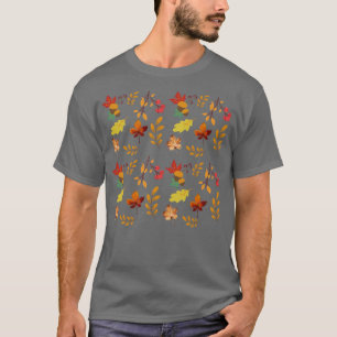 Fall Autumn Leaves Pattern T-Shirt