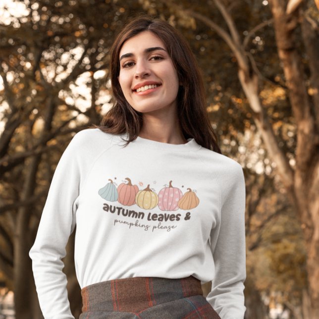 Fall Autumn Leaves & Pumpkins T-Shirt (Creator Uploaded)