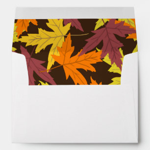 Fall Autumn Leaves Return Address Envelopes